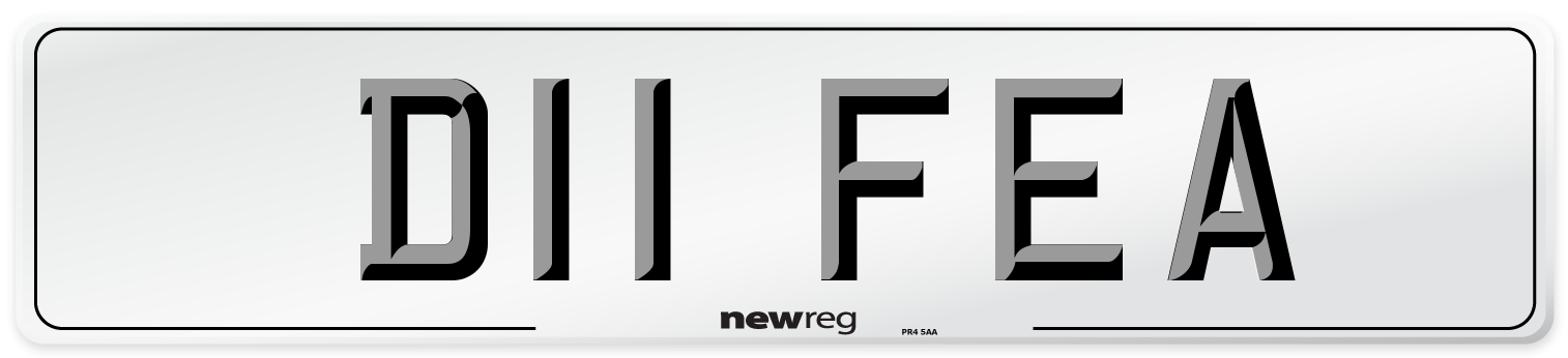 D11 FEA Number Plate from New Reg